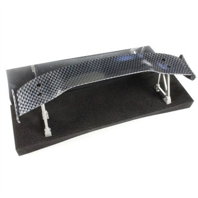 YYPTT 1/10 Scale RC Car Plastic Carbon Fiber Pattern Rear Wing Spolier Drift On Road Black(HY00446)