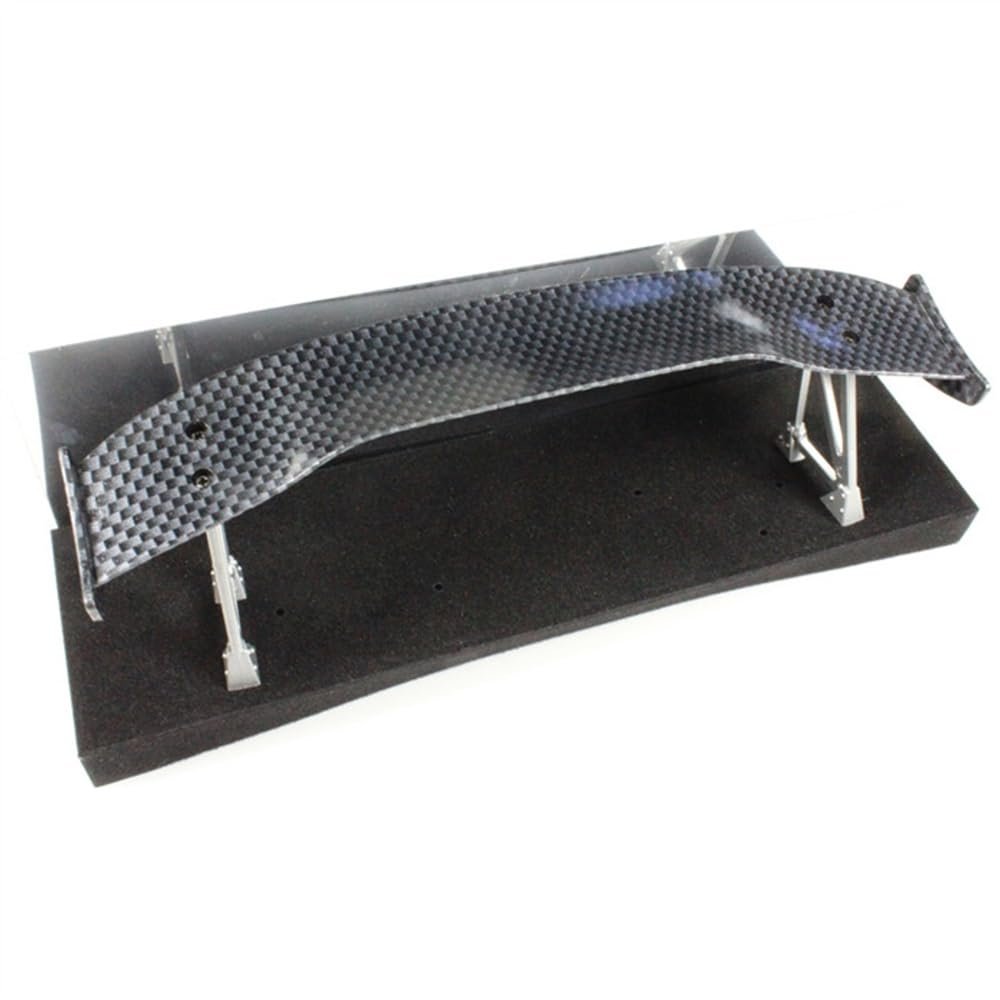 YYPTT 1/10 Scale RC Car Plastic Carbon Fiber Pattern Rear Wing Spolier Drift On Road Black(HY00446)