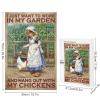 1000 pcs Wooden Puzzle for Adults - I Just Want to Work in My Garden and Hang Out with My Chickens - Relaxing Brain Game and Funny Gift for Garden Lovers view 2