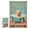 1000 pcs Wooden Jigsaw Puzzle for Adults - Labrador Retriever Wash Your Paws Design - Pet Humor Puzzle for Dog Lovers, Home Decor, and Gift view 1