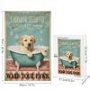 1000 pcs Wooden Jigsaw Puzzle for Adults - Labrador Retriever Wash Your Paws Design - Pet Humor Puzzle for Dog Lovers, Home Decor, and Gift view 2