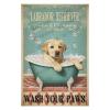 1000 pcs Wooden Jigsaw Puzzle for Adults - Labrador Retriever Wash Your Paws Design - Pet Humor Puzzle for Dog Lovers, Home Decor, and Gift view 3