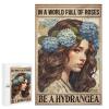 1000 pcs Wooden Puzzle for Adults - in A World Full of Rose Be A Hydrangea - Inspirational Flower Puzzle for Relaxation and Elegant Wall Art view 1