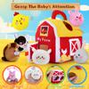 teytoy Baby Toys for Newborn 6-12 Months, Soft Barn with 6 Stuffed Farm Animals Playset for Toddlers Boys Girls 1-3 Years Baby Sensory Toys Birthday Easter Basket Stuffers Christmas Gifts view 2
