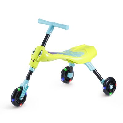 3-Wheel Ride-On Balance Bike, Foldable Ride-On Tricycle with Adjustable Legs, Develop Toddler Balance and Coordination, Boys and Girls Ages 1-4