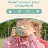 FReniland Wooden Montessori Toys, 3-Piece Wooden Baby Toys, Rotating Drum Toy, Camera Kaleidoscope Toys, Baby Key Rattles,Newborn Baby Gift Sets for Boys and Girls view 4