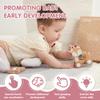 FReniland Wooden Montessori Baby Toys Set, 5-Piece Newborn Gift Set with Koala Rattle, Fox Stacking Rings & Push-Pull Toy for Boys and Girls view 4