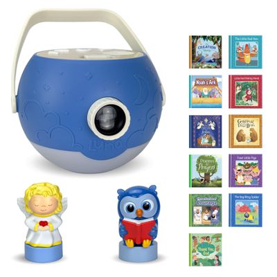 Luna StoryTime Kids Book Projector 6 Bible & 5 Classic Read-Aloud Stories, 10 Songs & Night Light & Soothing Dream Music | Children Ages 3+ Storytime Projector for Kids & Toddler | Toys, Owl & Angel