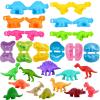 Yiklucg Unleash Creativity with 12 Unique Dino Molds Dough Toys Dough Accessories Set Whit 5 Bright Color Clays. Ideal as a Gift for Kids Aged 3-4-8 Years view 1