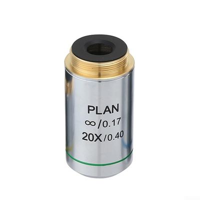 195 Type Microscope Objective Lens 4X 20X 40X 60X 100X Infinity Distance Achromatic Professional Objective Lenses RMS Thread Anti-Reflection Coating Microscope Accessories(20X)