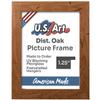 US Art Distressed Oak 20x20 Puzzle Frame 1.25" Inch Wide - Handmade American Picture Frames with Preinstalled Hangers and UV Blocking Plexiglass, 20x20 Frame view 3