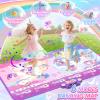 MUZREES Dance Mat, Bluetooth Dance Pad Toy with LED Lights, 2 Players Unicorn Dance Pad for Kids, Birthday Party Game Music Princess Gift Ideas for Girls 3-12 view 2