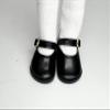 14.5" American Doll Shoes- Mary Jane Black,Red,White,Pink- Shiny Shoe (Matte Black) view 4