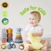 BELEVEL 3-in-1 Baby Early Learning Set Featuring Sensory Balls, Soft Building Blocks, and Colorful Stacking Toys Designed for Babies up to 6 Months. Made in PVC Material,Perfect for Safety view 3