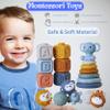 BELEVEL 3-in-1 Baby Early Learning Set Featuring Sensory Balls, Soft Building Blocks, and Colorful Stacking Toys Designed for Babies up to 6 Months. Made in PVC Material,Perfect for Safety view 4