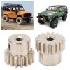 2 Pcs RC Car Motor Pinion Gear, M0.6 16T Hardened Steel Upgrade Pinion Gear Set for 1/12 1/16 Remote Control Car view 4