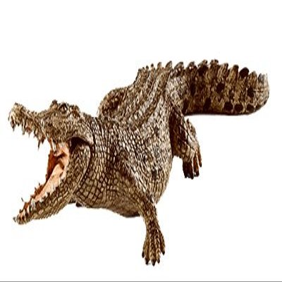 14736 Crocodile Figurine Green & Pink