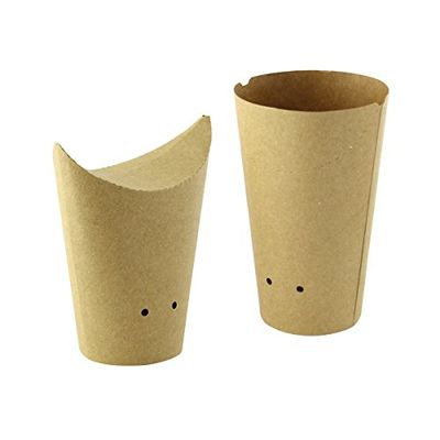 10 oz Closable Perforated Kraft Snack Cup, 2.36 x 5.5 in.