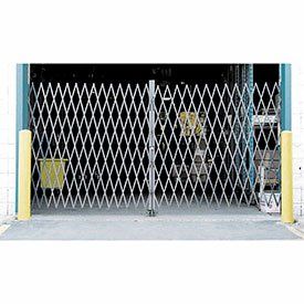 10 x 6.5 ft. Double Folding Security Gate - Gray