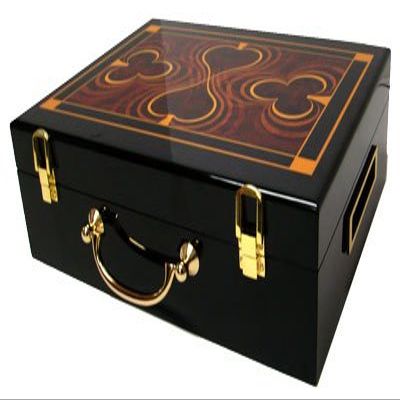 CAS-500G 500 Ct Hi-Gloss Wooden Case