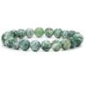 ZYIBPMSJKQCFK 8mm Green Beaded Bracelets Natural Stone Bracelet Stretch Bangle For Women Men,Old Polar Jades,19cm view 2