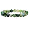 ZYIBPMSJKQCFK 8mm Green Beaded Bracelets Natural Stone Bracelet Stretch Bangle For Women Men,Old Polar Jades,19cm view 3