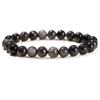 8mm Natural Stone Round Beads Bracelet Rose Quartz Chakra Elastic Bangle For Women Men ,Tiger Eye,18.5cm view 2