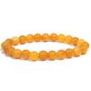 6/8/10mm Amber Mineral Beeswax Bracelet Natural Prayer Bracelet For Men Women,Amber 6mm,19cm view 3