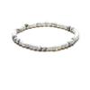 4mm Beads Strand Bracelet For Men Natural Tiger Eyes Obsidian Stone Yoga Accessories,White Howlite,19.5cm view 1