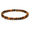 4mm Beads Strand Bracelet For Men Natural Tiger Eyes Obsidian Stone Yoga Accessories,White Howlite,19.5cm view 2