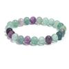 4/6/8/10mm Natural Fluorite Bracelet For Women Elastic Charm Bracelet For Men,Fluorite 8mm,19cm view 1