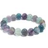 4/6/8/10mm Natural Fluorite Bracelet For Women Elastic Charm Bracelet For Men,Fluorite 8mm,19cm view 2