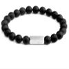 8mm Natural Stone Bracelet Stainless Steel Spacer Beaded Elastic Bracelet For Men,tiger Eye,19cm view 2