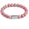 8mm Natural Stone Bracelet Stainless Steel Spacer Beaded Elastic Bracelet For Men,tiger Eye,19cm view 3
