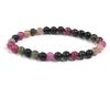 6/810mm Rainbow Tourmaline Bracelet Natural Mineral Stone Elastic Rope Bracelet,Rainbow Tourmaline 6mm,19cm view 1