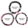 6/810mm Rainbow Tourmaline Bracelet Natural Mineral Stone Elastic Rope Bracelet,Rainbow Tourmaline 6mm,19cm view 3