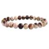 8mm Natural Stone Round Beads Bracelet Rose Quartz Chakra Elastic Bangle For Women Men ,White Agate,18.5cm view 4
