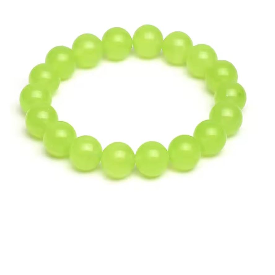 ZYIBPMSJKQCFK 6/8/10/12mm Natural Grape Green Quartzite Beaded Bracelets Women Men Craft Brcelets Bangles,Green Quartzite 6mm,19cm