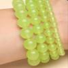 ZYIBPMSJKQCFK 6/8/10/12mm Natural Grape Green Quartzite Beaded Bracelets Women Men Craft Brcelets Bangles,Green Quartzite 6mm,19cm view 3