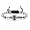 Leopard Head Bracelet 5mm Copper Beads Pave Adjustable Braided Men Bracelets & Bangle For Women,rose Gold,17-29cm view 4