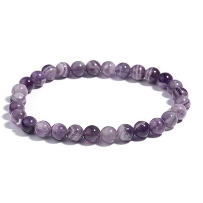 6/8/10mm Natural Amethyst Bracelet For Women Quartz Bracelet For Men Stretch,Amethyst 6mm,19cm