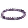 6/8/10mm Natural Amethyst Bracelet For Women Quartz Bracelet For Men Stretch,Amethyst 6mm,19cm view 1