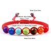 7 Chakra Yoga Beaded Bracelet Natural Stones Beads Braided Adjustable Bangle,white,17-29cm view 4
