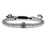 Handmade 5mm Beaded Ball Bracelets Hematite Gun Black Copper Beads Adjustable Men Weave Bracelet Bangles Women,silvery,18-27cm view 1