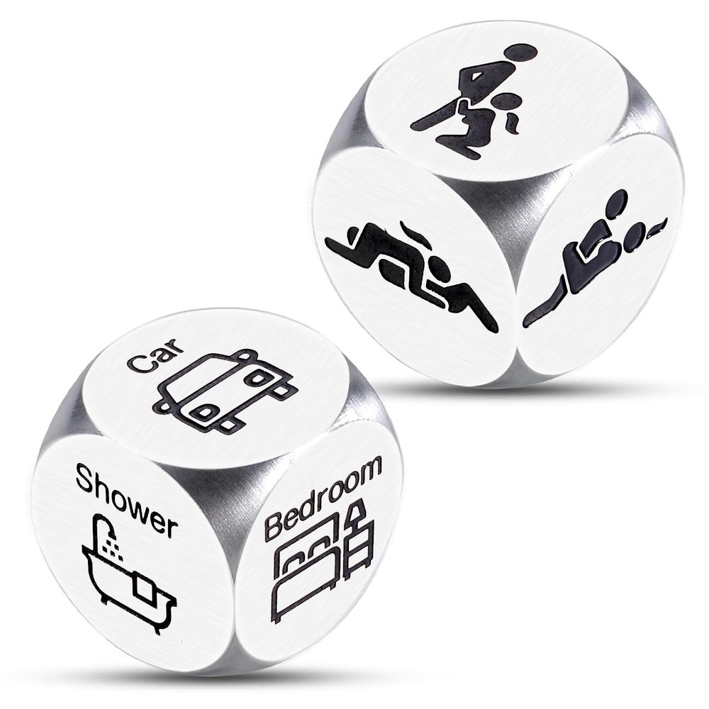 10 Year Anniversary Tin Gifts for Men Women Wedding Registry Ideas 2PCS Funny Date Night Dices 10th Anniversary Wedding Gifts for Couples Christmas Birthday Presents Husband Valentines