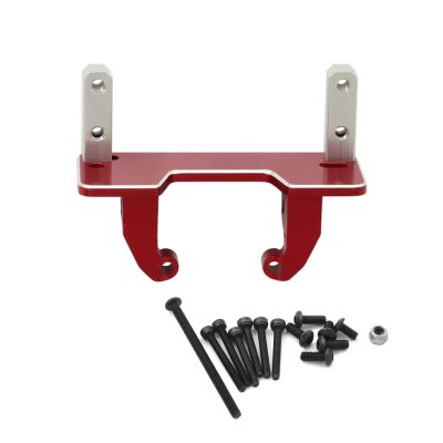 for Axial for SCX10 II 90046 AR44 Axle Or MN999 1/10 Metal Aluminum Alloy Axle Servo Mount Base Stand RC Crawler Upgrade Parts RC Car Accessories(Red)