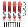 4Pcs Metal Front and Rear Shock Absorber for Traxxas Latrax Teton Desert Prerunner SST 1/18 RC Truck Car Upgrade Parts(Red) view 1