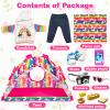12 Piece 18 inch Girl Dolls Camping Tent Set Clothes and Accessories Including 18 Inch Doll Camping Tent Doll Cothes Hose Shoes Picknickdecke Brille Kamera Mobiltelefon Brot Mais Donuts Toast view 3
