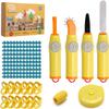 Dqoetort Cardboard Craft Tools for Kids-Childrens cartons Cutting,Cardboard Construction Kit for Family/Classroom DIY Creativity Projects,138PCS STEM Educational Toy Birthday Gift for Boys Girls 6+ view 1