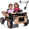24V XL Electric Dump Truck with Dump Bed, 2 Seater Ride on Car for Kids, 4x100W Powerful Motors Ride on Construction Vehicle with Remote Control, Extra Shovel, Bluetooth, Music, Soft Start view 2